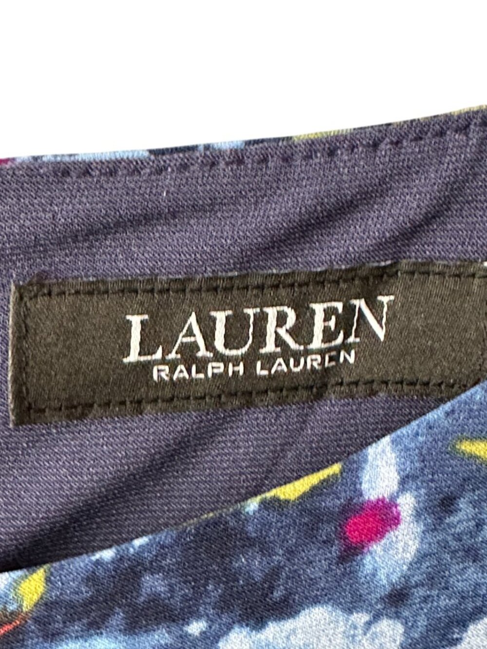 Lauren Womens Print Twist-Front Jersey Dress. Sz: 16W - Picture 6 of 11